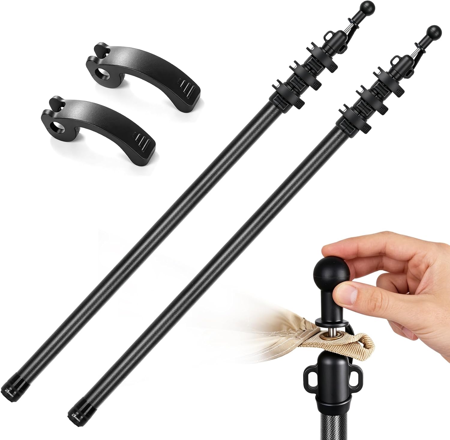 Msnaile Carbon Fiber Telescoping Tarp Poles