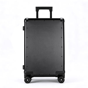 Msnaile 24-Inch Carbon Fiber Luggage, Real Carbon Fiber Suitcase for Travel, Lightweight Luxury Checked Suitcase with 360° Silent Spinner Wheels, Anti-Scratch Premium Travel Bag
