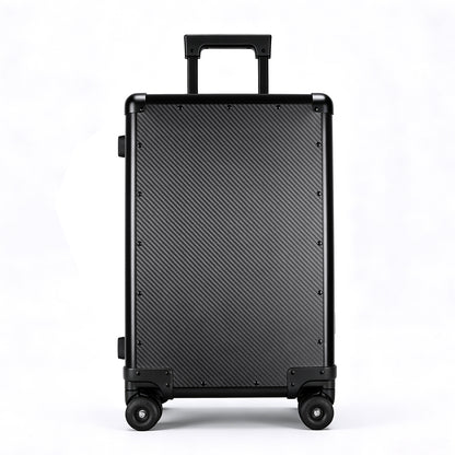 Msnaile 24-Inch Carbon Fiber Luggage, Real Carbon Fiber Suitcase for Travel, Lightweight Luxury Checked Suitcase with 360° Silent Spinner Wheels, Anti-Scratch Premium Travel Bag