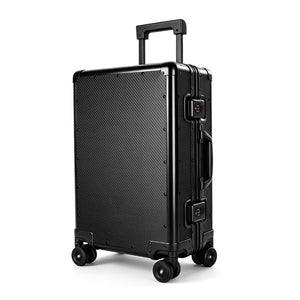Msnaile 24-Inch Carbon Fiber Luggage, Real Carbon Fiber Suitcase for Travel, Lightweight Luxury Checked Suitcase with 360° Silent Spinner Wheels, Anti-Scratch Premium Travel Bag