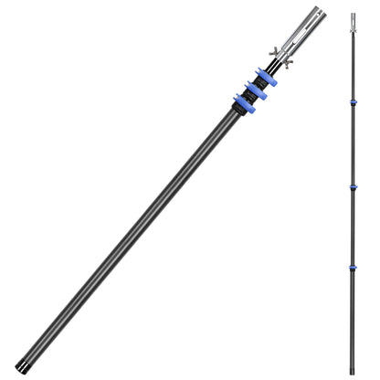 Carbon Fiber Pool Pole, 16FT Heavy Duty Telescopic Pool Pole, Universal Extension Pole for Nets, Skimmers