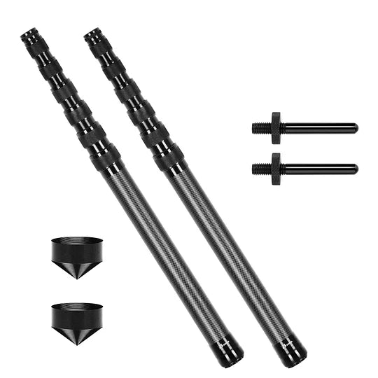 Telescoping Tarp Poles Heavy Duty Adjustable, Carbon Fiber Tent Poles, Portable & Lightweight for Tent Fly, Awning, Outdoor Camping, Hiking