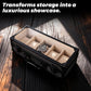 Luxury Watch Case for Men, Carbon Fiber Hard Watch Box with Plush Interior, Single Storage Watch Organizer, Luxury Gift Box for Collectors