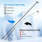Msnaile Carbon Fiber Christmas Light Pole 4.7-24FT - Telescopic Hanger Tool