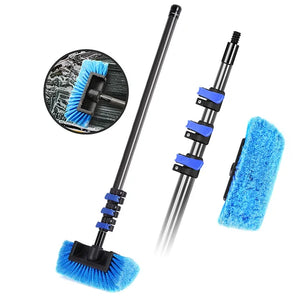 12FT Carbon Fiber Car Wash Brush - Soft Bristle Scratch-Free