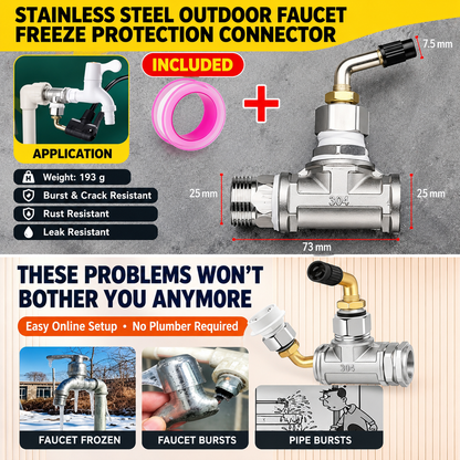 Outdoor Faucet Winterization Air Adapter – Quick-Connect Compressed Air Fitting for Water Pipe Blowout