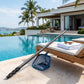Carbon Fiber Pool Pole, Professional Ultralight Pool Poles 3.7/4.6 to 12/15 FT, Telescoping Lightweight Pool Cleaning Pole, Brush