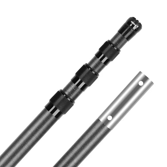 Carbon Fiber Pool Pole, Professional Ultralight Pool Poles 3.7/4.6 to 12/15 FT, Telescoping Lightweight Pool Cleaning Pole, Brush