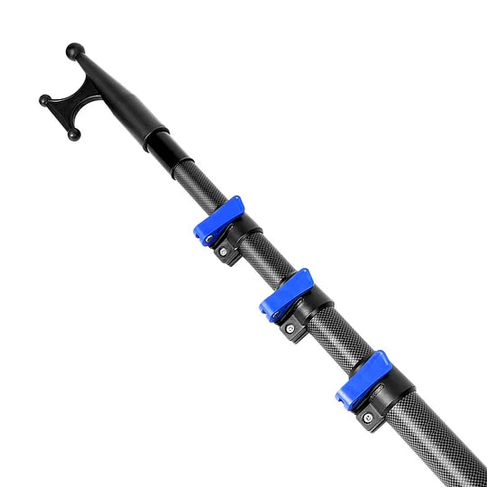 Carbon Fiber Telescoping Boat Hook, Boat Hooks for Docking with Telescoping Extension Pole, Lightweight and Sturdy Push Pole with 3/4" Thread Boating Accessories 3.5-12FT