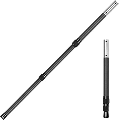 Carbon Fiber Pool Pole, Professional Ultralight Pool Poles 3.7/4.6 to 12/15 FT, Telescoping Lightweight Pool Cleaning Pole, Brush