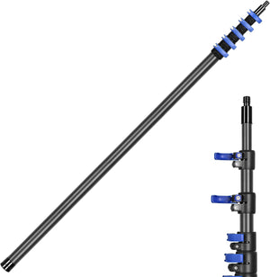 Carbon Fiber Telescopic Pole 4.7-24FT, Multi-Purpose Extendable Pole for Cleaning, Painting, Dusting, Lightweight Extension Pole - Upgraded Anti-Rotation Lock