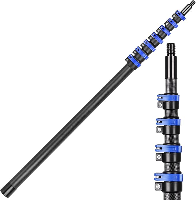 Msnaile Carbon Fiber Extension Pole 4.7-24FT - Telescoping Multi-Use Pole