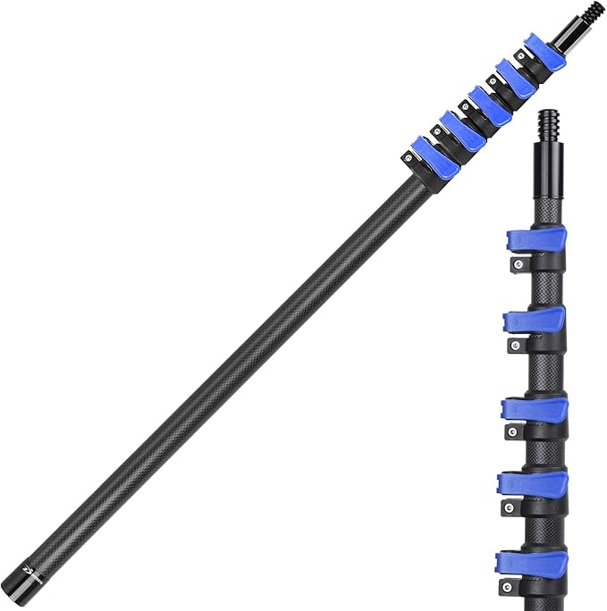 Msnaile Carbon Fiber Extension Pole 4.7-24FT - Telescoping Multi-Use Pole