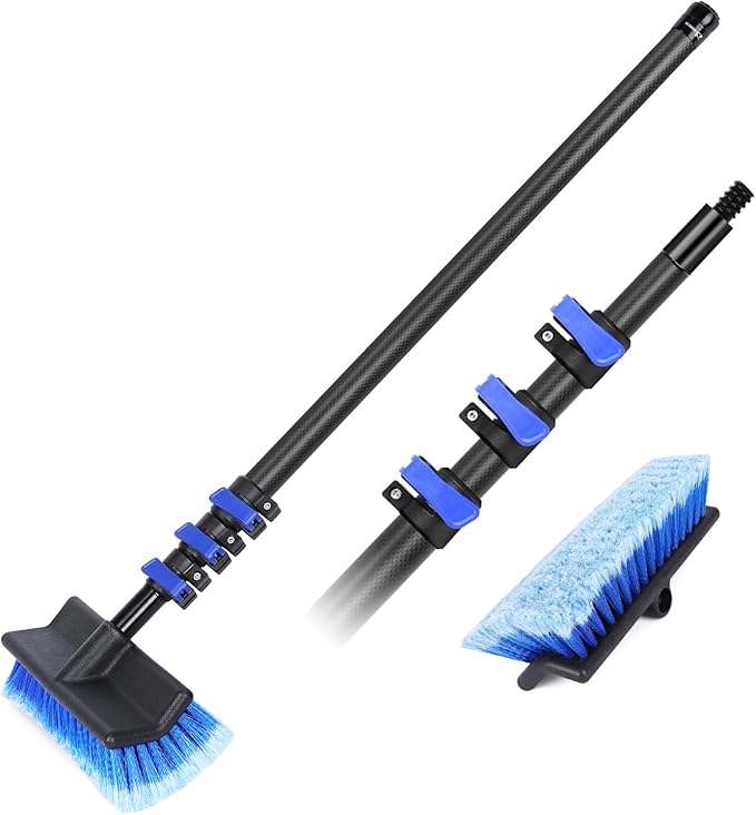 Msnaile 4.7-24FT Carbon Fiber Car Wash Brush Kit - Ultra Soft Bristle