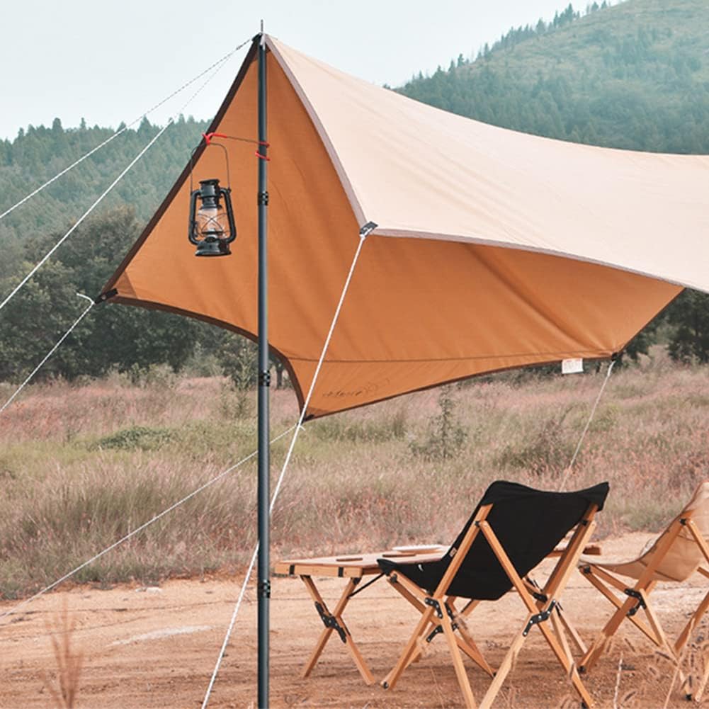 Msnaile Telescopic Tarp Poles, Canopy Adjustable Carbon Fiber Poles Set of 2, Portable & Lightweight Tent Tarps for Awning, Camping, Hiking 118"