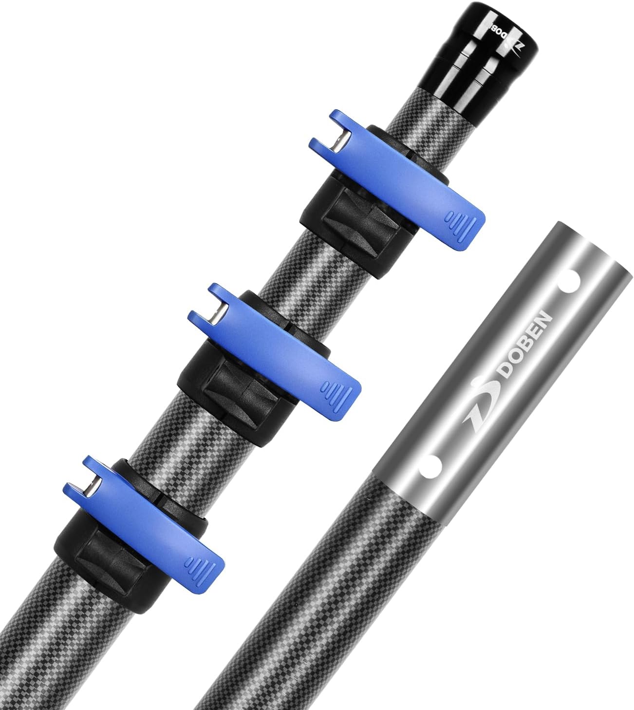 Carbon Fiber 16FT Adjustable Telescopic Pool Pole with Quick-Release Lock - Compatible with Skimmer Nets, Brushes & Vacuums