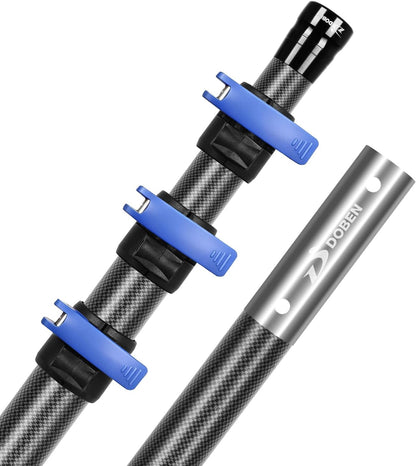 Carbon Fiber 16FT Adjustable Telescopic Pool Pole with Quick-Release Lock - Compatible with Skimmer Nets, Brushes & Vacuums