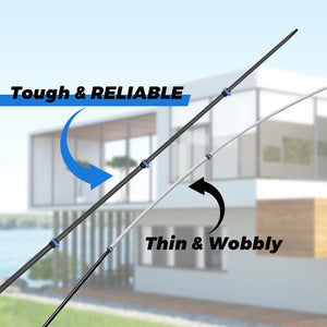 Carbon Fiber Telescopic Pole 4.7-24FT, Multi-Purpose Extendable Pole for Cleaning, Painting, Dusting, Lightweight Extension Pole - Upgraded Anti-Rotation Lock