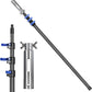 Carbon Fiber Pool Pole, Professional Ultralight Pool Poles 3.7/4.6 to 12/15 FT, Telescoping Lightweight Pool Cleaning Pole, Brush