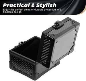 Luxury Watch Case for Men, Carbon Fiber Hard Watch Box with Plush Interior, Single Storage Watch Organizer, Luxury Gift Box for Collectors