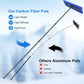 Carbon Fiber Snow Roof Rake 24FT Extendable Roofs Solar Panels Cars