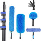 5-in-1 Duster Kit - 4.7-24FT Carbon Fiber Pole for High Ceilings/Fans