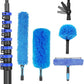 5-in-1 Duster Kit - 4.7-24FT Carbon Fiber Pole for High Ceilings/Fans