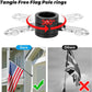 6FT 3K Carbon Fiber Flag Pole - Tangle Free Black Rust/Wind Resistant (No Bracket)