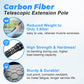 Msnaile Carbon Fiber Extension Pole 12-30FT - Telescoping Multi-Use Pole