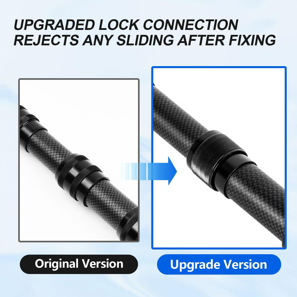 Msnaile Telescopic Tarp Poles, Canopy Adjustable Carbon Fiber Poles Set of 2, Portable & Lightweight Tent Tarps for Awning, Camping, Hiking 118"