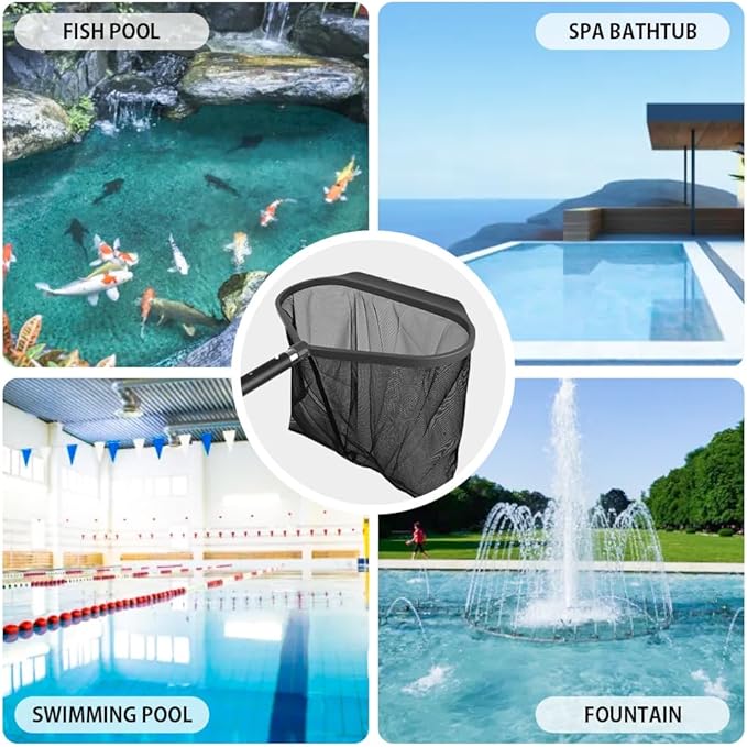 Msnaile Heavy Duty Pool Net Skimmer - Fine Mesh Leaf Skimmer for All Standard Poles (Pole Not Included)