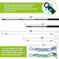 Carbon Fiber Dog Flirt Pole - 40In Telescopic 0.23LBS with 2 Toys & Ropes