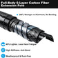Lightweight Carbon Fiber Manual Pole Saw for Tree Trimming | 100% carbon fiber pole, sturdy locking joints prevent wobble, sharp steel blade and scissors, safely for tall tree branches