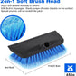 12-Foot Car Wash Brush with Long Handle & Built-in Rubber Squeegee - Carbon Fiber Extension Pole Cleaning Brush for Cars, Trucks, RVs, Boats, House Siding - Dual Function, Scratch-Free
