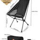 Msnaile Premium Carbon Fiber High-Back Camping Chair – 2.7lbs Ultralight, 330lbs Heavy-Duty Capacity, Portable Folding Seat for Backpacking & Outdoor Adventure (Black)