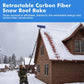Carbon Fiber Snow Roof Rake 24FT Extendable Roofs Solar Panels Cars
