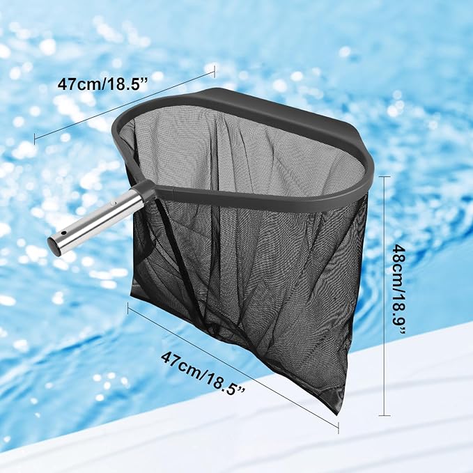 Msnaile Heavy Duty Pool Net Skimmer - Fine Mesh Leaf Skimmer for All Standard Poles (Pole Not Included)
