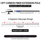 Msnaile Carbon Fiber Telescoping Boat Hook 3.5-12FT - Lightweight Sturdy