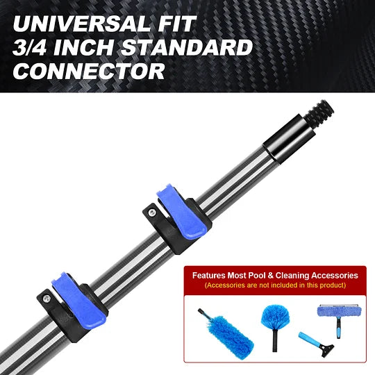 DOBEN 12-Foot Car Wash Brush with Long Handle & Carbon Fiber Extension Pole - Soft Bristle Cleaning Brush for Cars, Trucks, RVs, Boats, Decks, Floors, House Siding - Durable, Scratch-Free Design