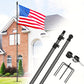 6FT 3K Carbon Fiber Flag Pole - Tangle Free Black Rust/Wind Resistant (No Bracket)