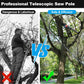 Lightweight Carbon Fiber Manual Pole Saw for Tree Trimming | 100% carbon fiber pole, sturdy locking joints prevent wobble, sharp steel blade and scissors, safely for tall tree branches