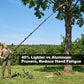 Lightweight Carbon Fiber Manual Pole Saw for Tree Trimming | 100% carbon fiber pole, sturdy locking joints prevent wobble, sharp steel blade and scissors, safely for tall tree branches