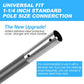 Carbon Fiber Pool Pole, Professional Ultralight Pool Poles 3.7/4.6 to 12/15 FT, Telescoping Lightweight Pool Cleaning Pole, Brush