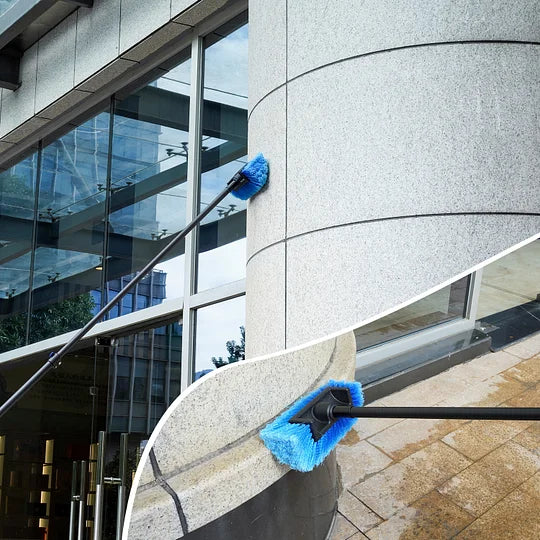 DOBEN Telescoping Car Wash Brush Kit - 4.7 to 24 Feet Carbon Fiber Extension Pole with Ultra Soft Bristle Brush Head - for RV, Truck, Auto, Home, Deck & Siding Cleaning