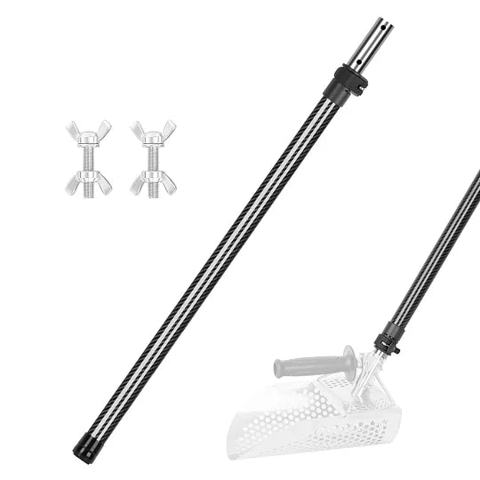 Carbon Fiber Sand Scoop Pole - Rust - Proof Telescopic Beach Metal Detecting Tool