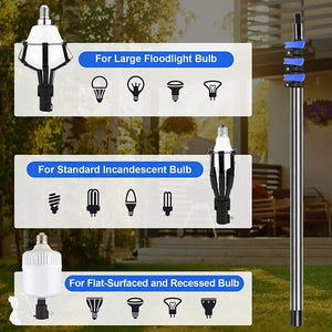 3-12FT Carbon Fiber Light Bulb Changer - 18FT Reach