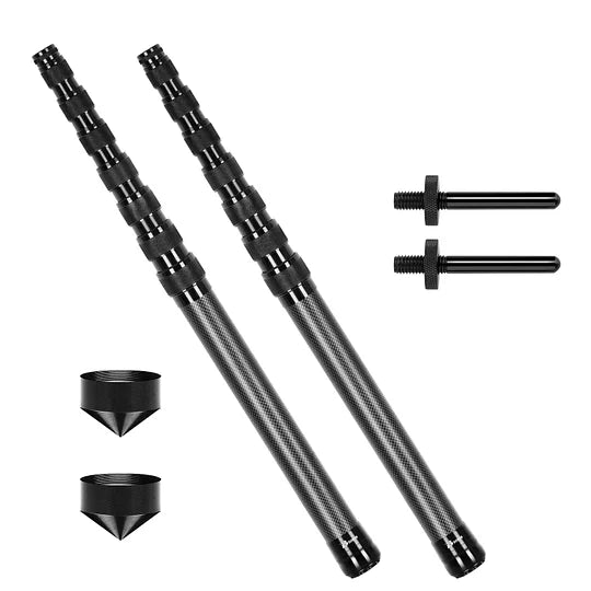 Telescoping Tarp Poles Heavy Duty Adjustable, Carbon Fiber Tent Poles, Portable & Lightweight for Tent Fly, Awning, Outdoor Camping, Hiking