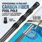 Carbon Fiber Pool Pole, Professional Ultralight Pool Poles 3.7/4.6 to 12/15 FT, Telescoping Lightweight Pool Cleaning Pole, Brush
